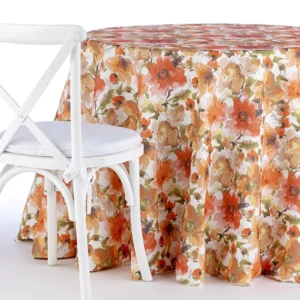 Layla Floral Orange Yellow Pink Table Linen.