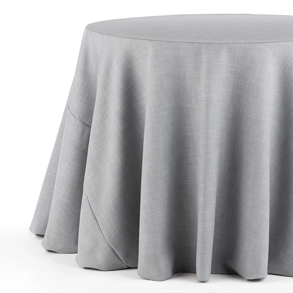Nola Grey Tablecloth, crop table.