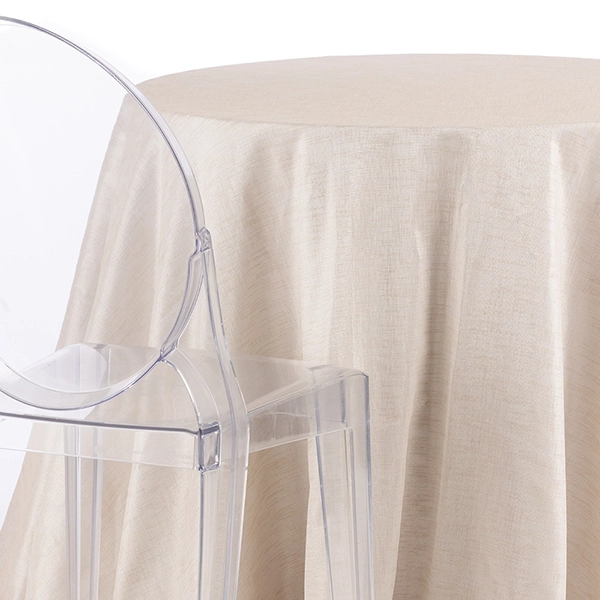 Shimmer Champagne Metallic Linen Crop Table.