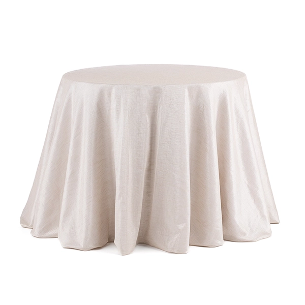 Shimmer Champagne Tablecloth Full Table.