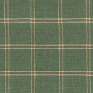 A Rustic Moss Plaid pattern with thin white and brown lines forming squares.